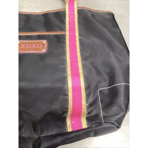 Vintage XOXO Pink Black Tote Bag - 18.5x14” - Picture 4 of 14